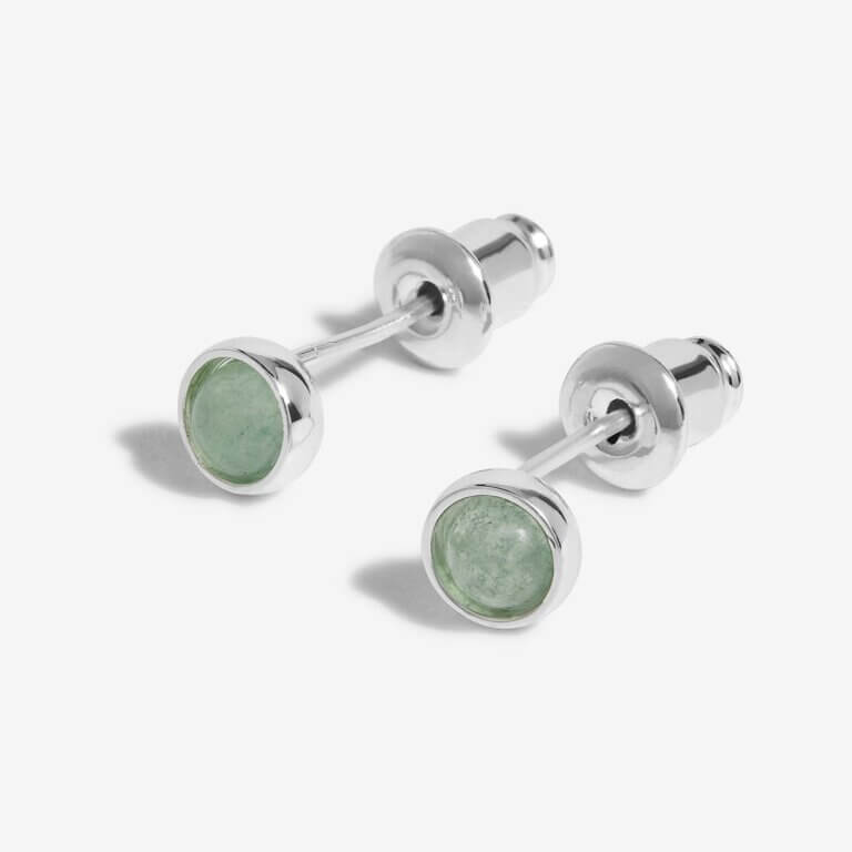 August Aventurine Birthstone Boxed Earrings