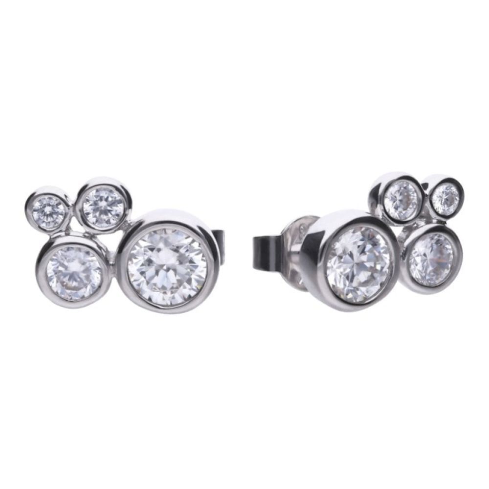 Bubble Stud Zirconia Earrings