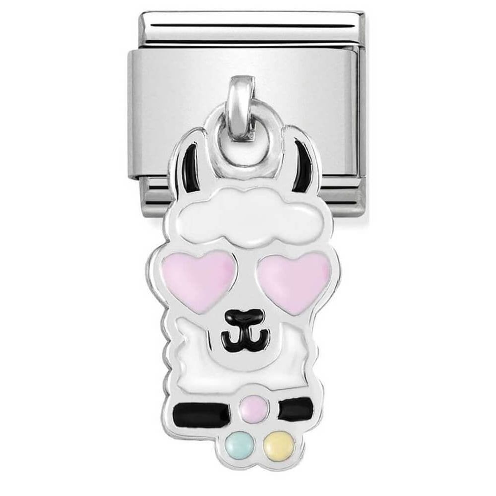 Classic Charm in Steel, Enamel & 925 Silver Llama Head