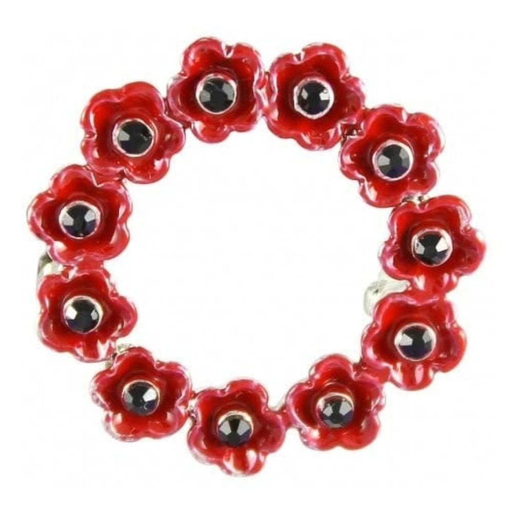 Poppy Small Wreath Brooch 25mm