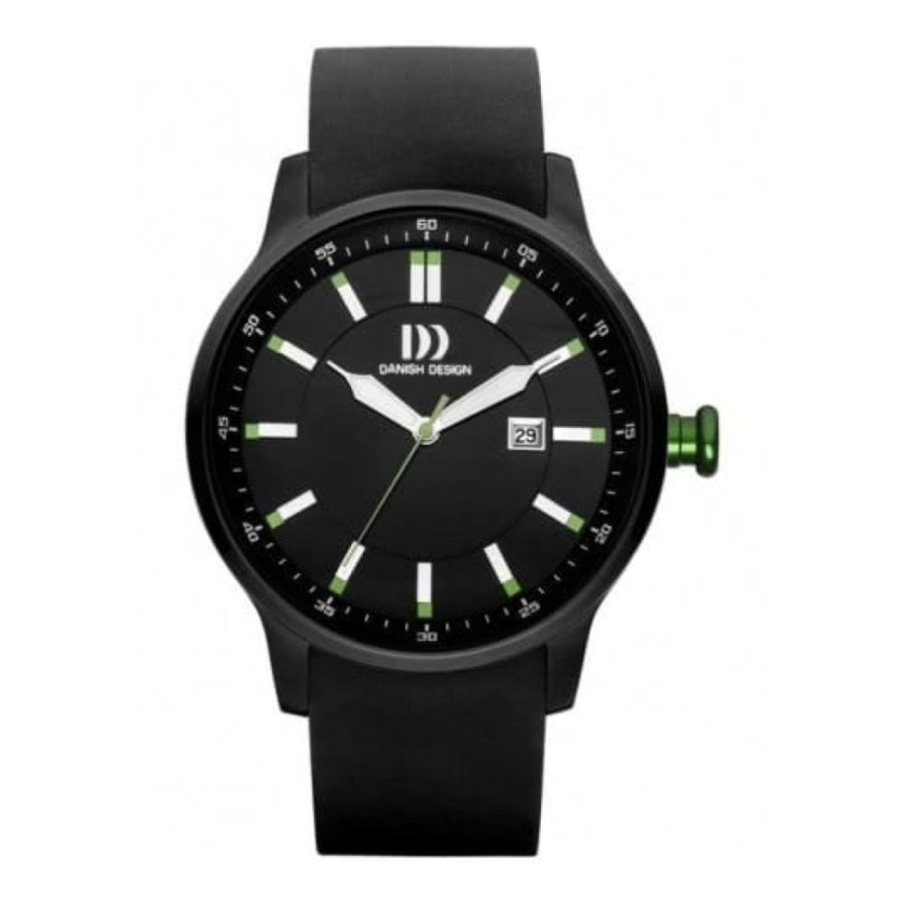 Gents Black Rubber Wrist Watch