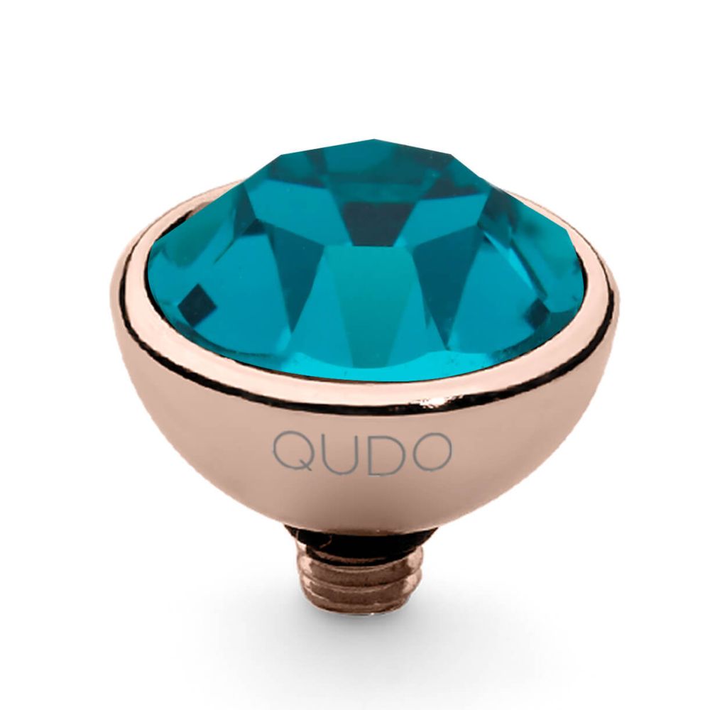 Bottone (Rg/P) 10mm Blue Zircon Top