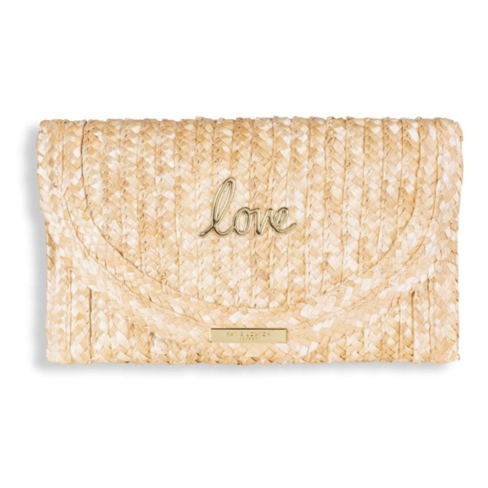 Sofia Straw Clutch - Love - 16x26cm