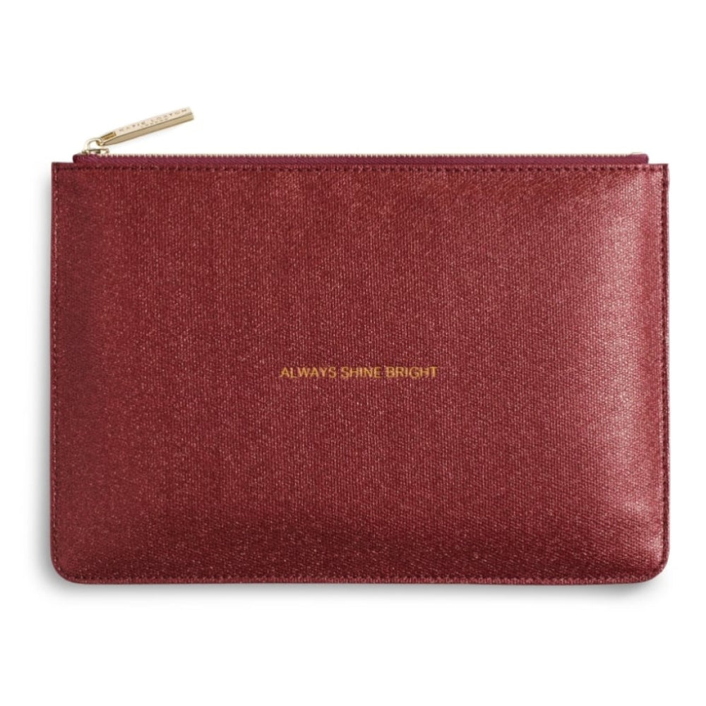 PERFECT POUCH - ALWAYS SHINE BRIGHT - red shimmer - 16x24cm