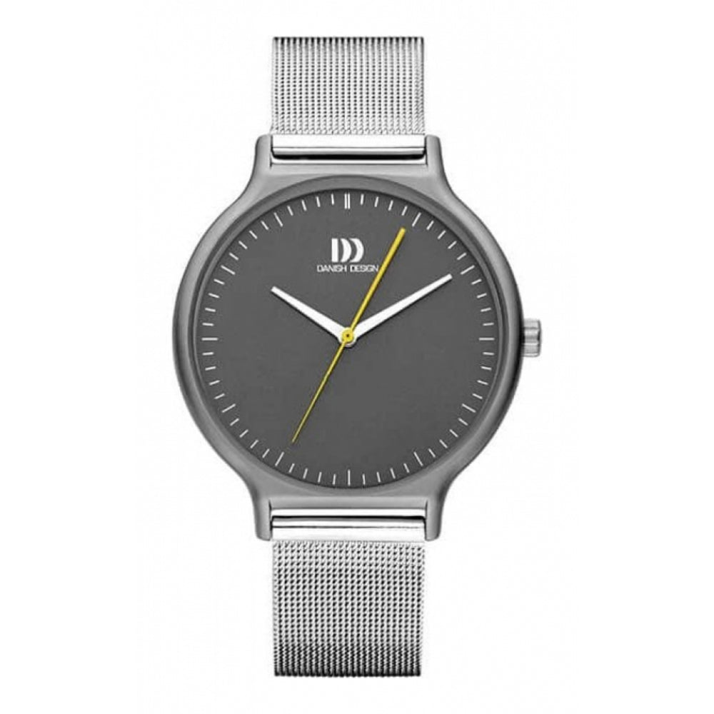 Stainless Steel Grey Dial & Mesh Bracelet Strap Gents Wristwatch