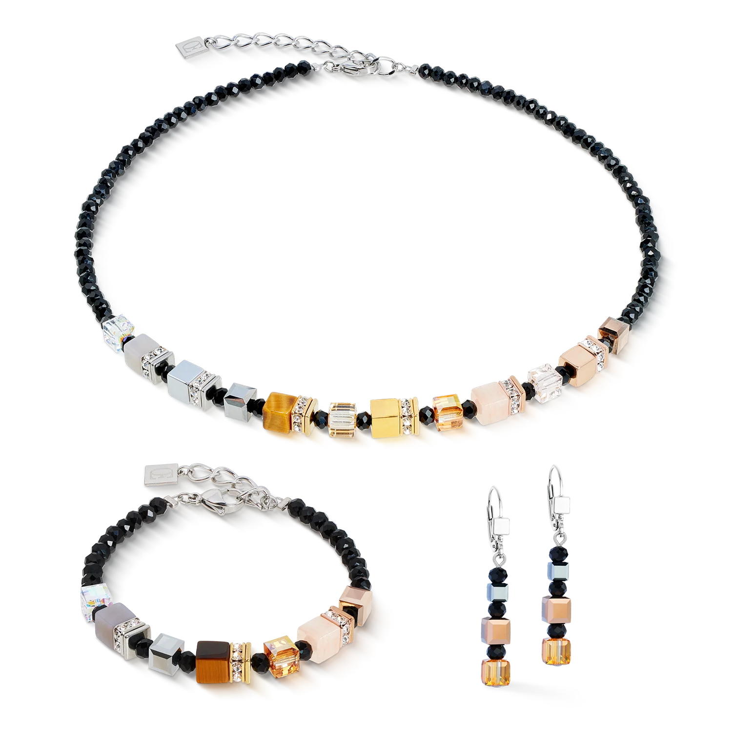 GeoCUBE Precious Nature Tri Colour Necklace