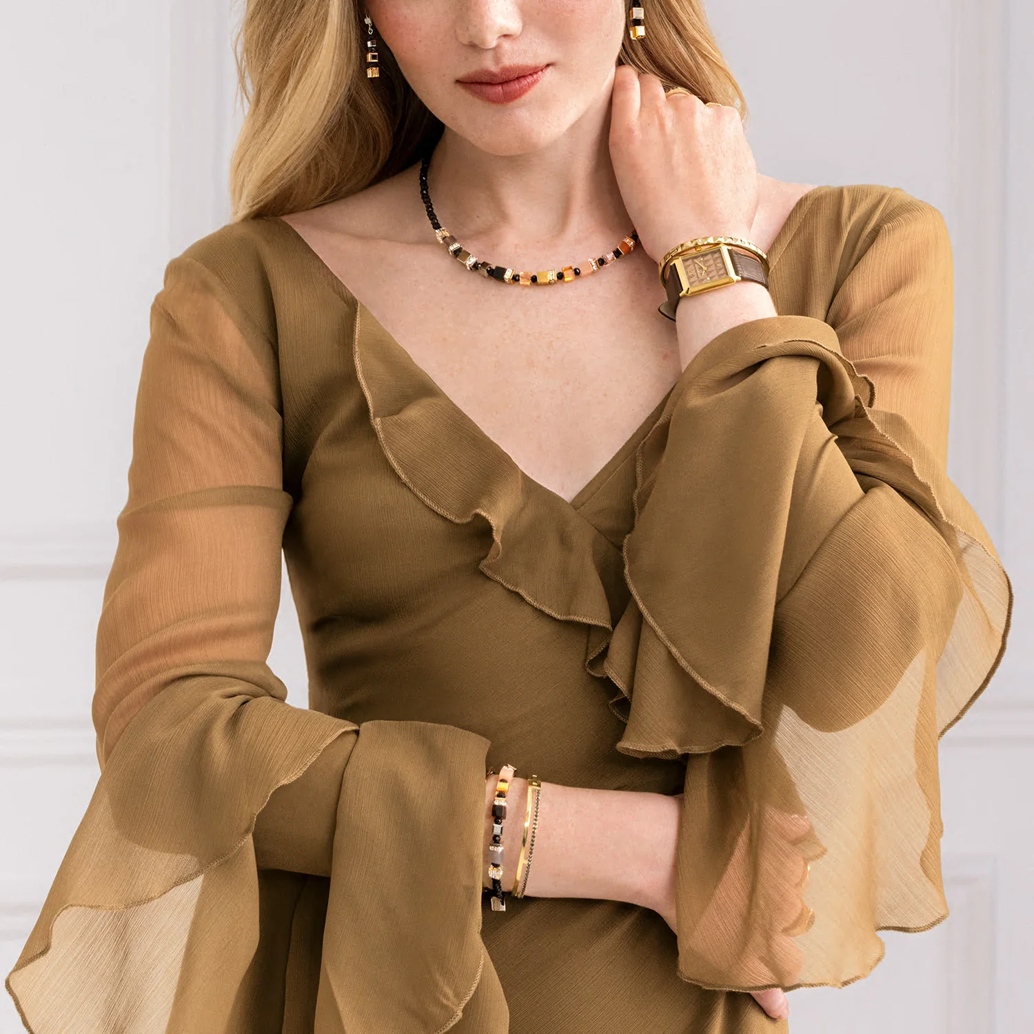 GeoCUBE Precious Nature Tri Colour Necklace