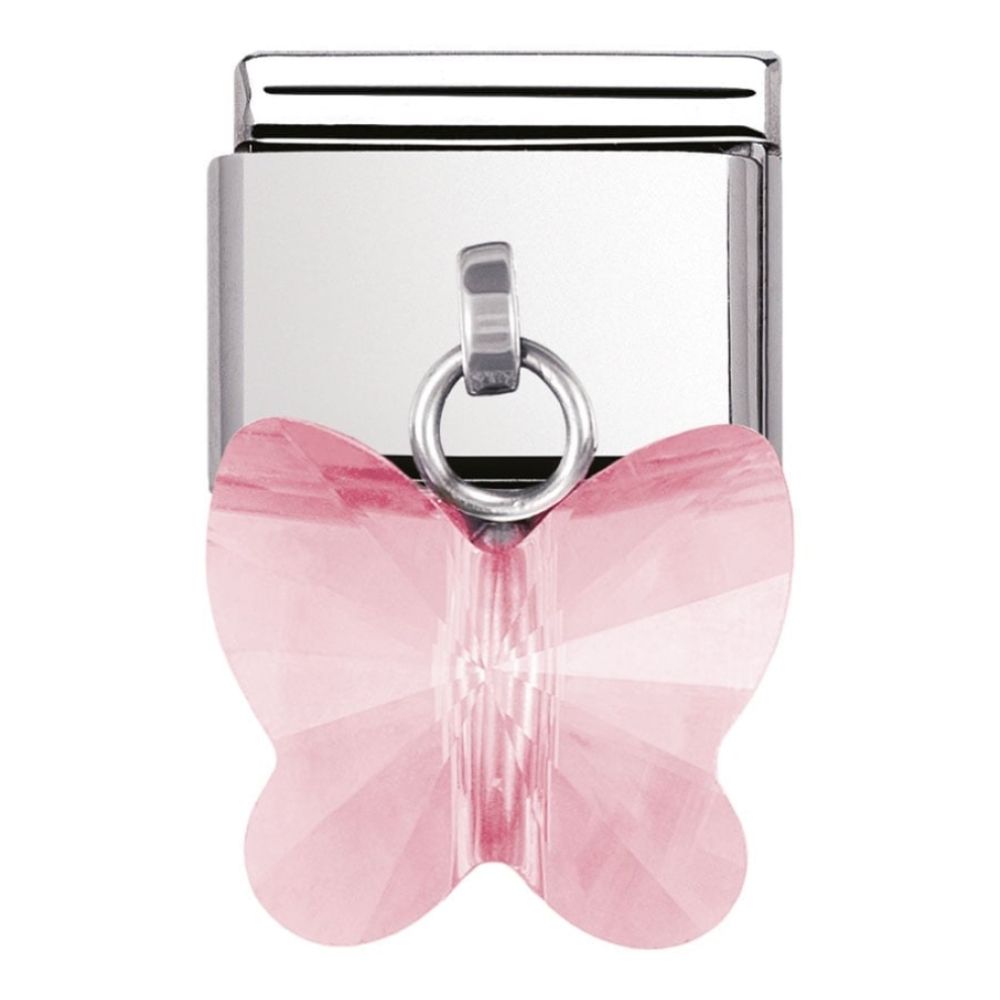 Classic Pink Butterfly Charm Link