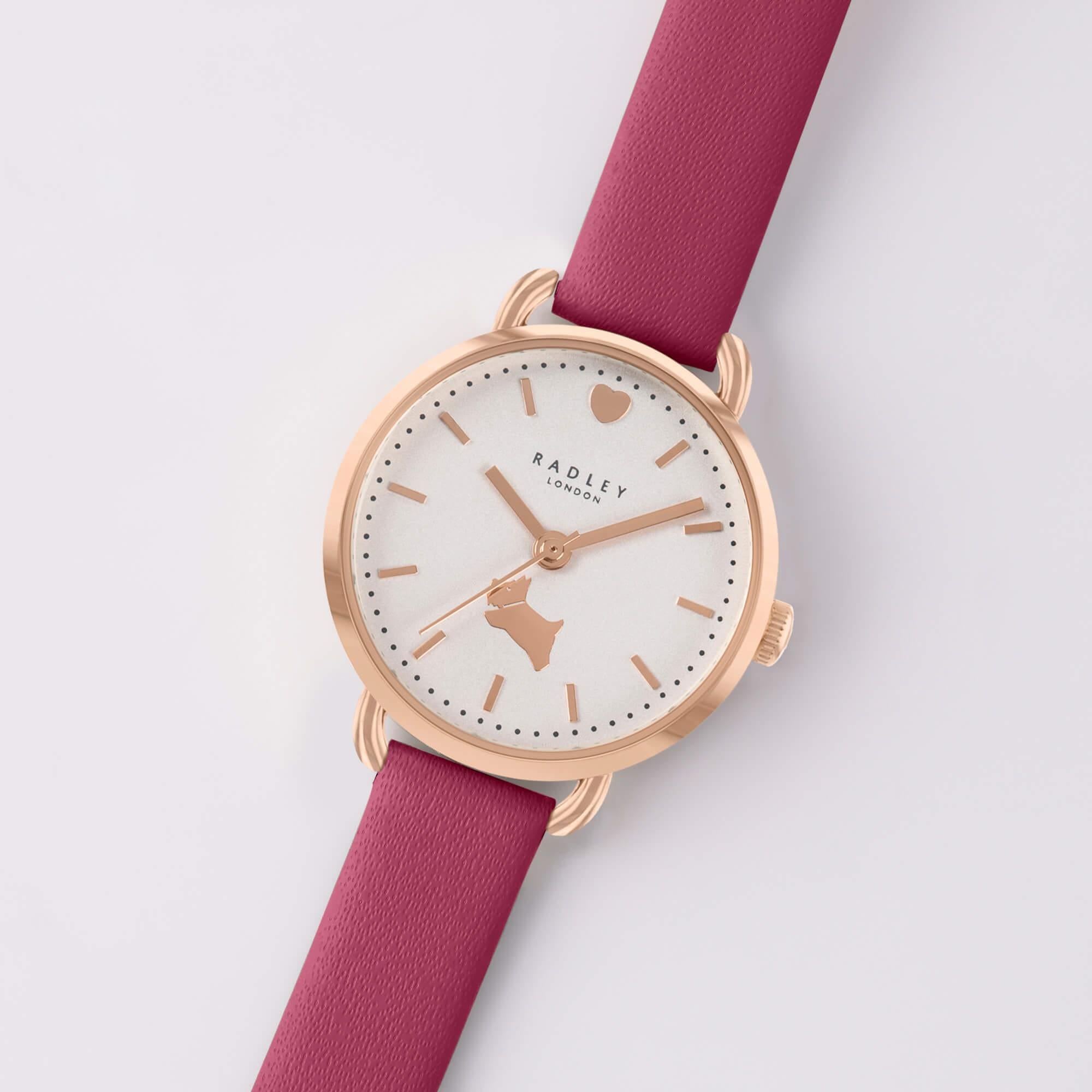 Ladies Dark Cherry Mini Open Shoulder Strap Watch