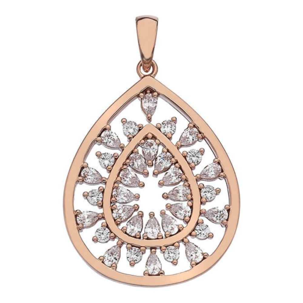 Rose Gold Plated Large Devotion Layer Pendant