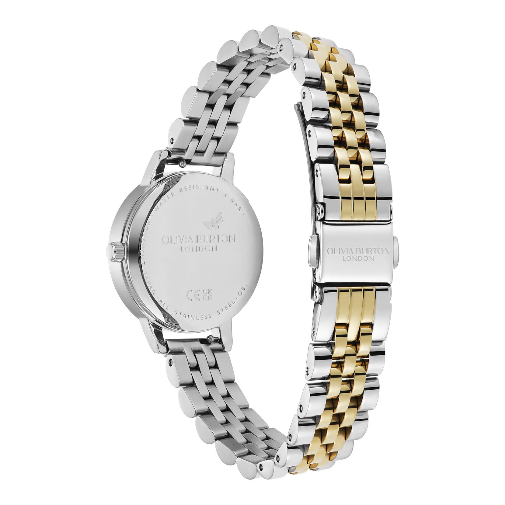 White Dial & Two Tone Bracelet Ladies Watch