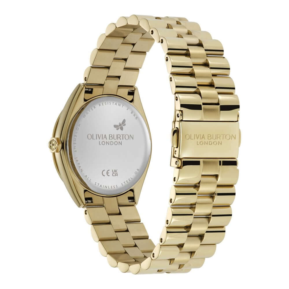 Sports Luxe Cherry Lacquer Dial With Gold-Tone Bracelet Ladies Watch