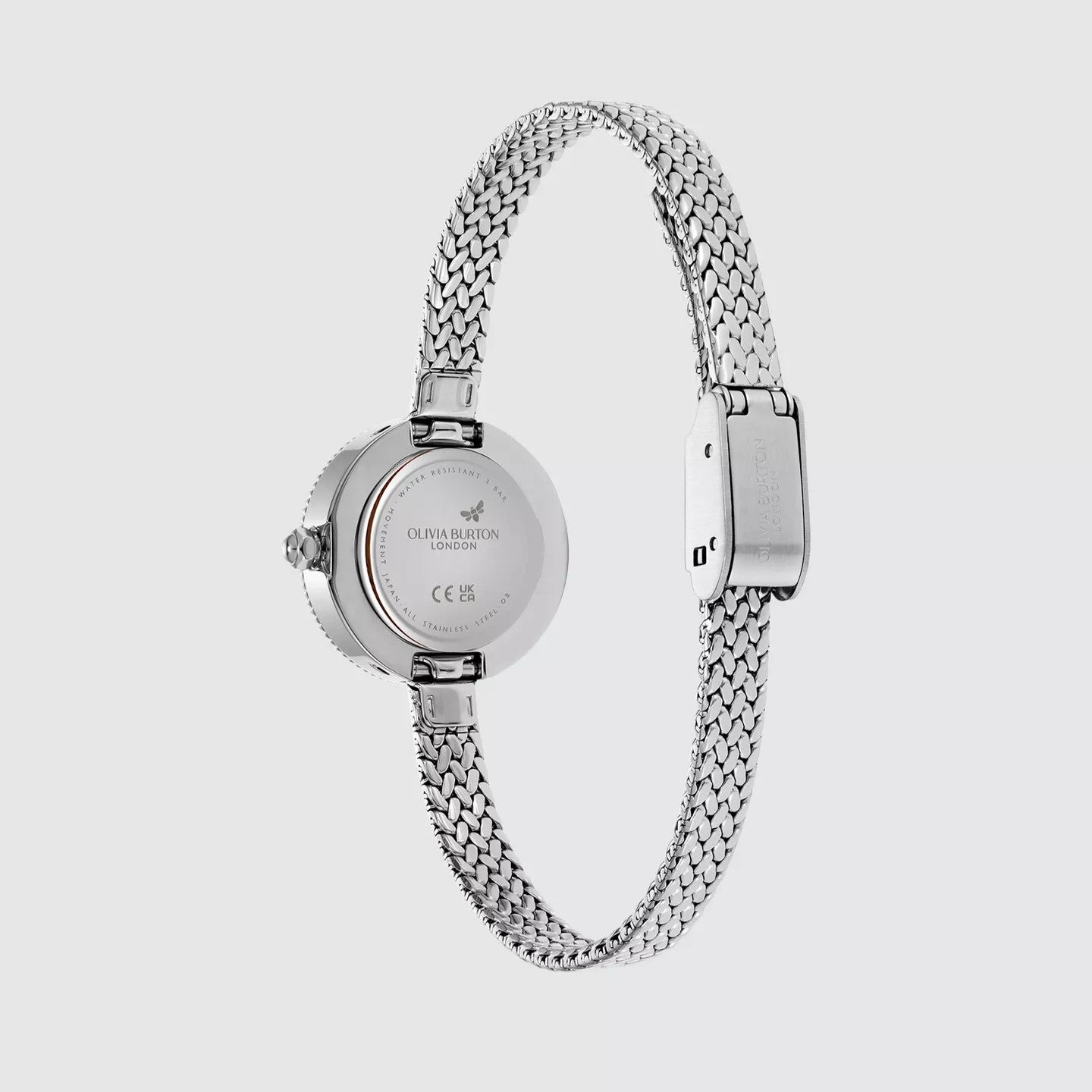 Classic Finery Silver Sunray Dial With Stainless Steel Mesh Bracelet Ladies Watch