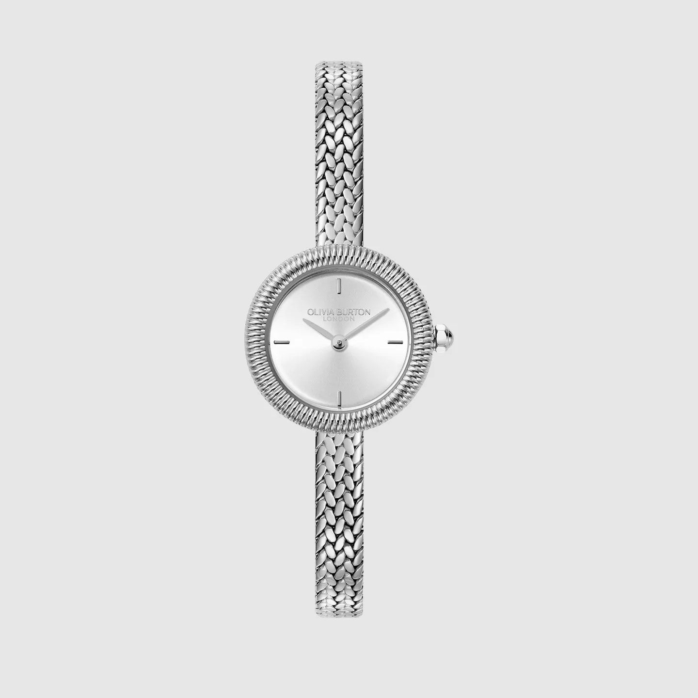 Classic Finery Silver Sunray Dial With Stainless Steel Mesh Bracelet Ladies Watch