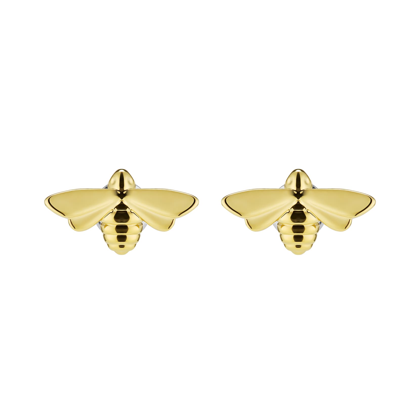Signature Honey Bee Gold Plated Stud Earrings