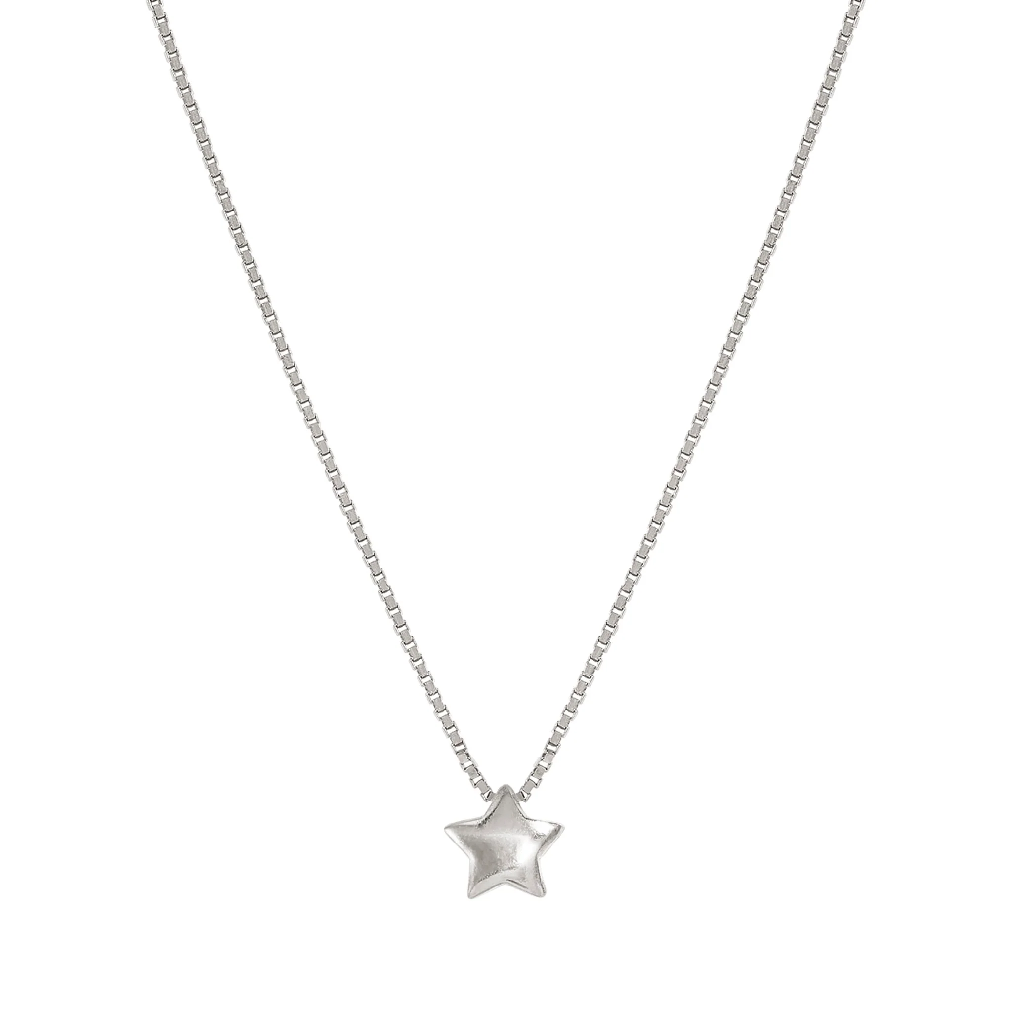 Silver Armonica Necklace With Star Pendant
