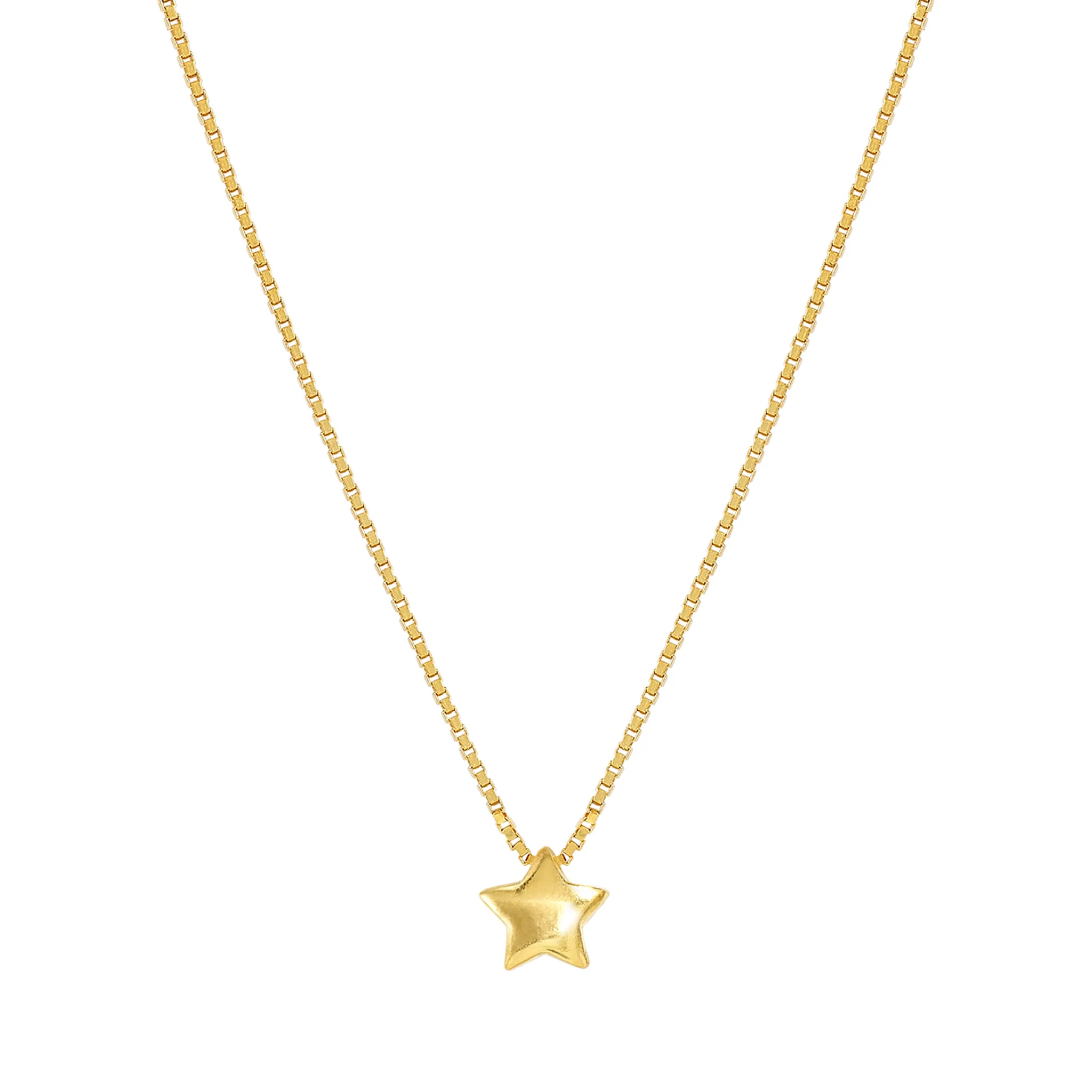 18k Gold Plated Armonica Necklace With Star Pendant