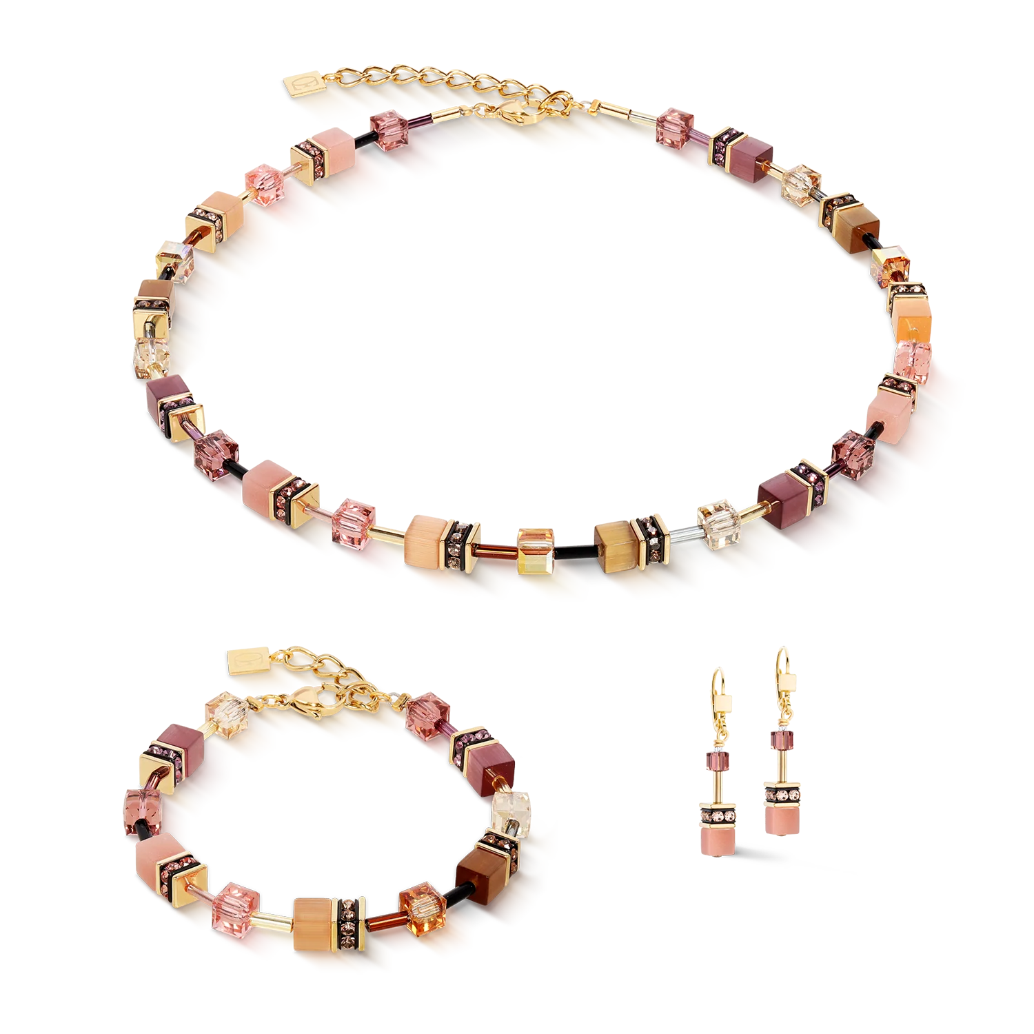 GeoCUBE Iconic Gold Blush Necklace