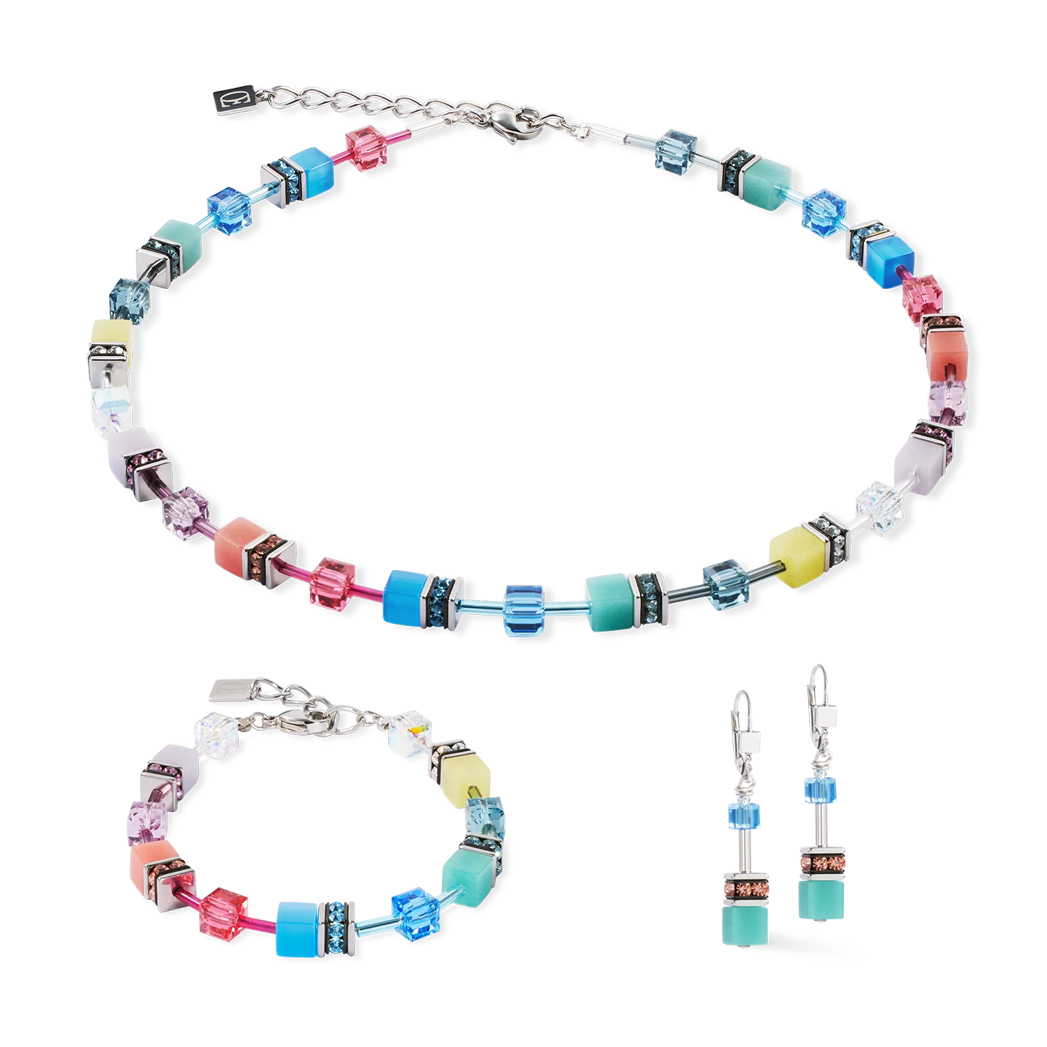 GeoCUBE Iconic Magic Silver Necklace