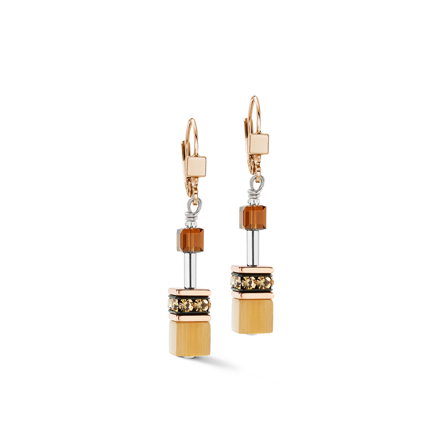 GeoCUBE Iconic Mocha Mousse Earrings