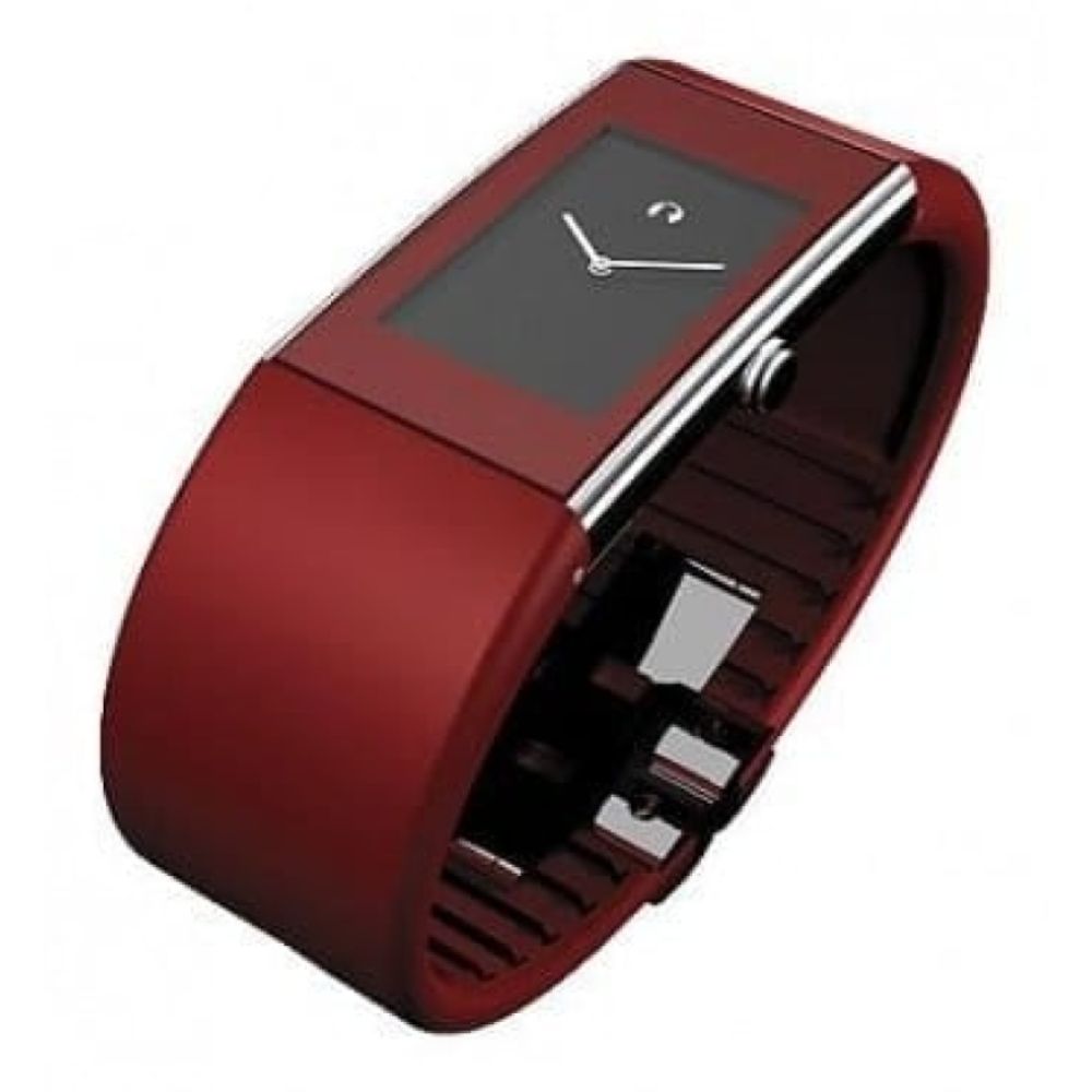 Stylish Red Polyurethane Strap Watch