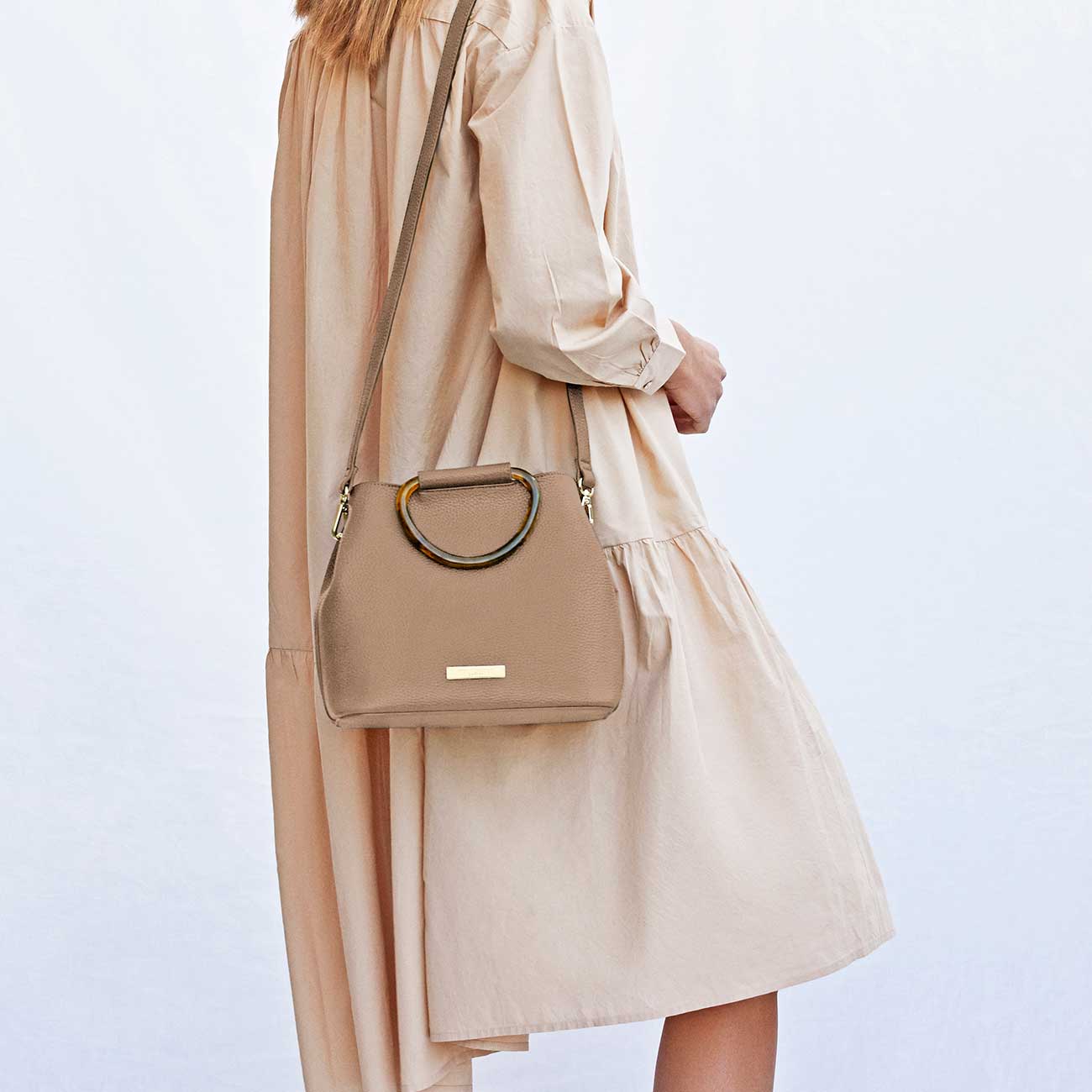 Tori Tortoiseshell Bag | Taupe