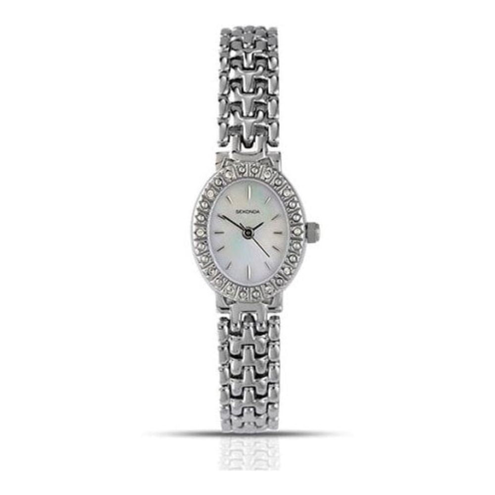 Ladies Stylish Stainless Steel Crystal Bezel Watch