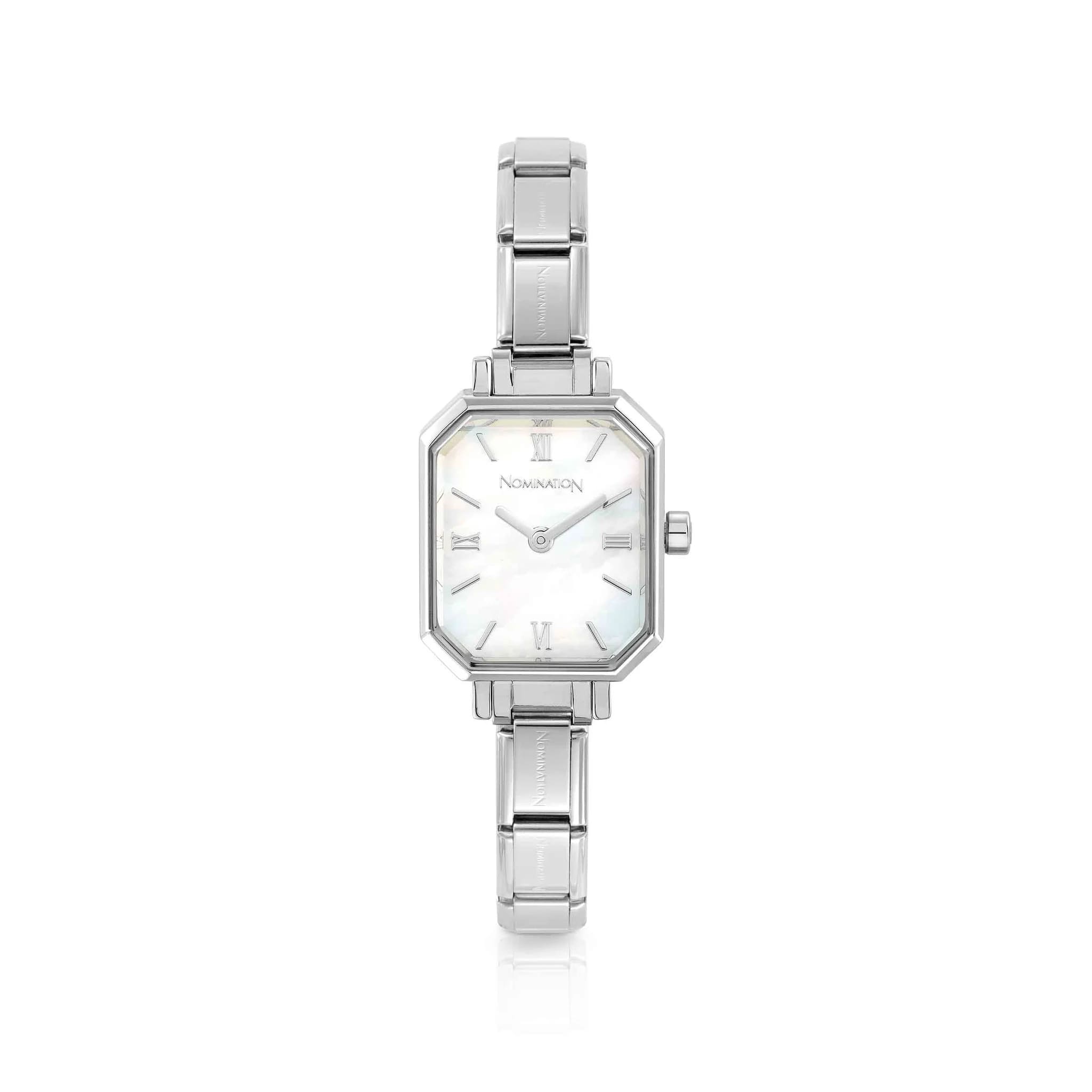 Classic Paris SS Rectangular MOP Dial Watch