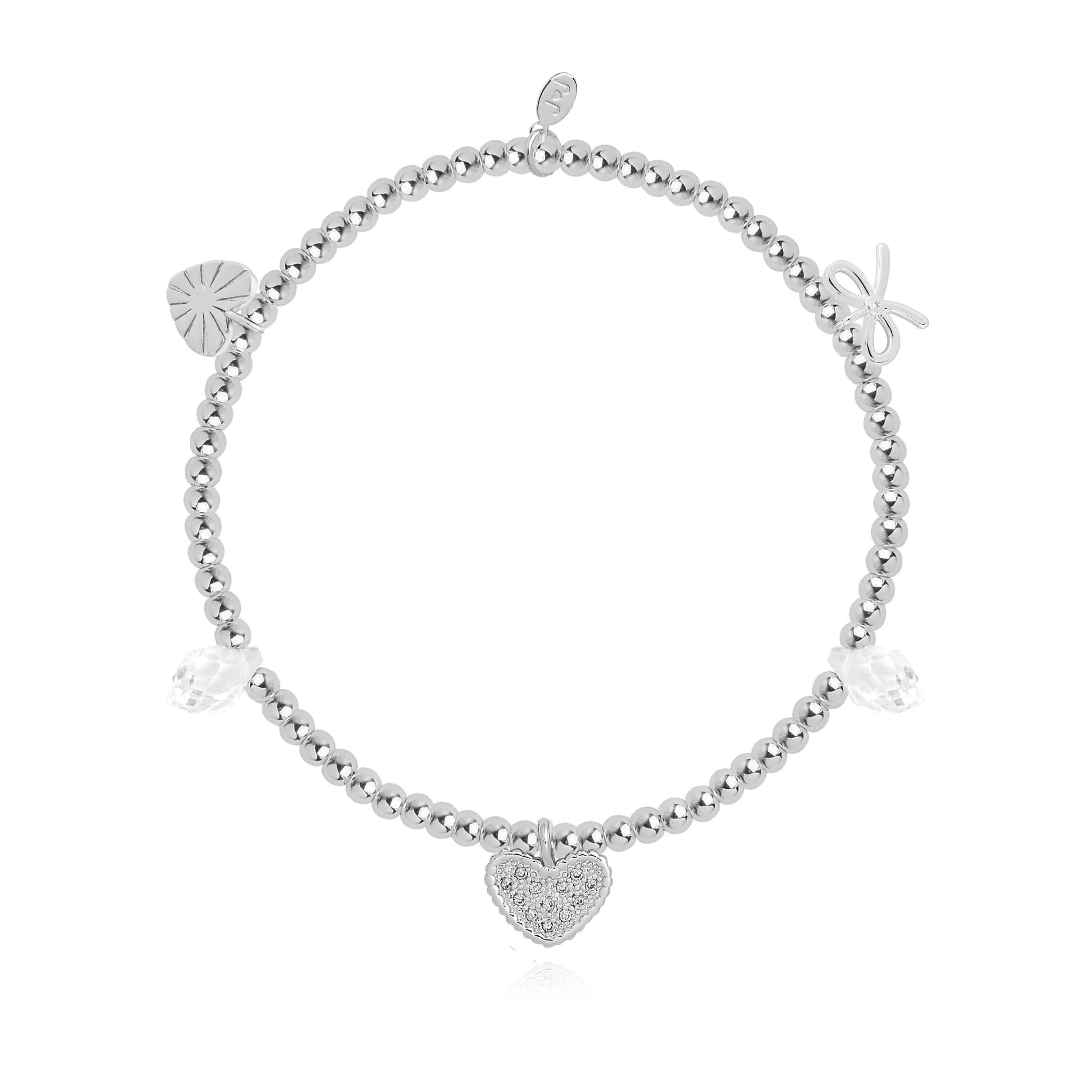 Lifes A Charm | Happiness | Silver | Charm Bracelet | 17.5cm Stretch