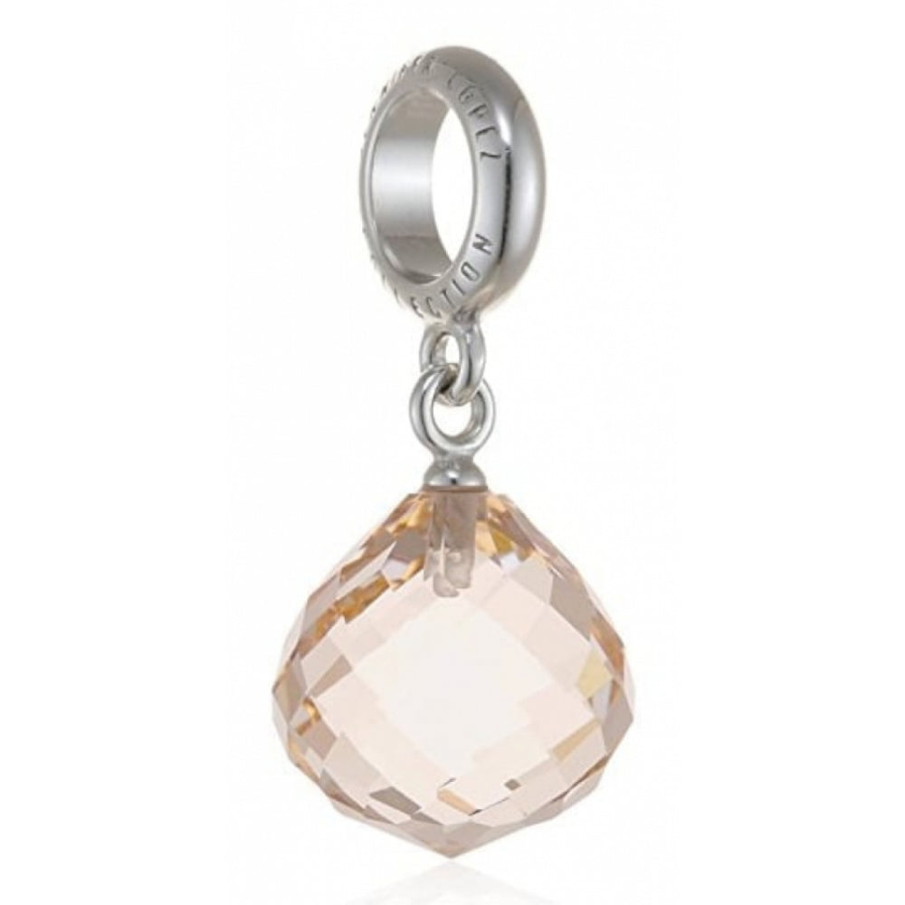 Pink Stone Drop Sterling Silver Charm