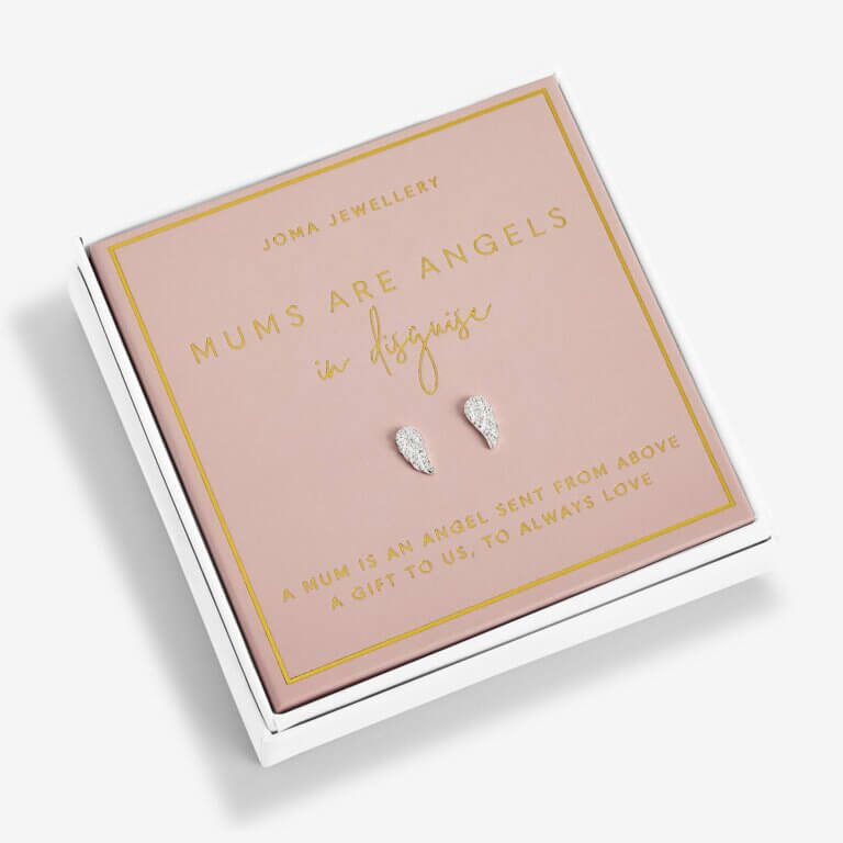 Mothers Day Boxed A Little Earrings 'Mum's Are Angels In Disguise'