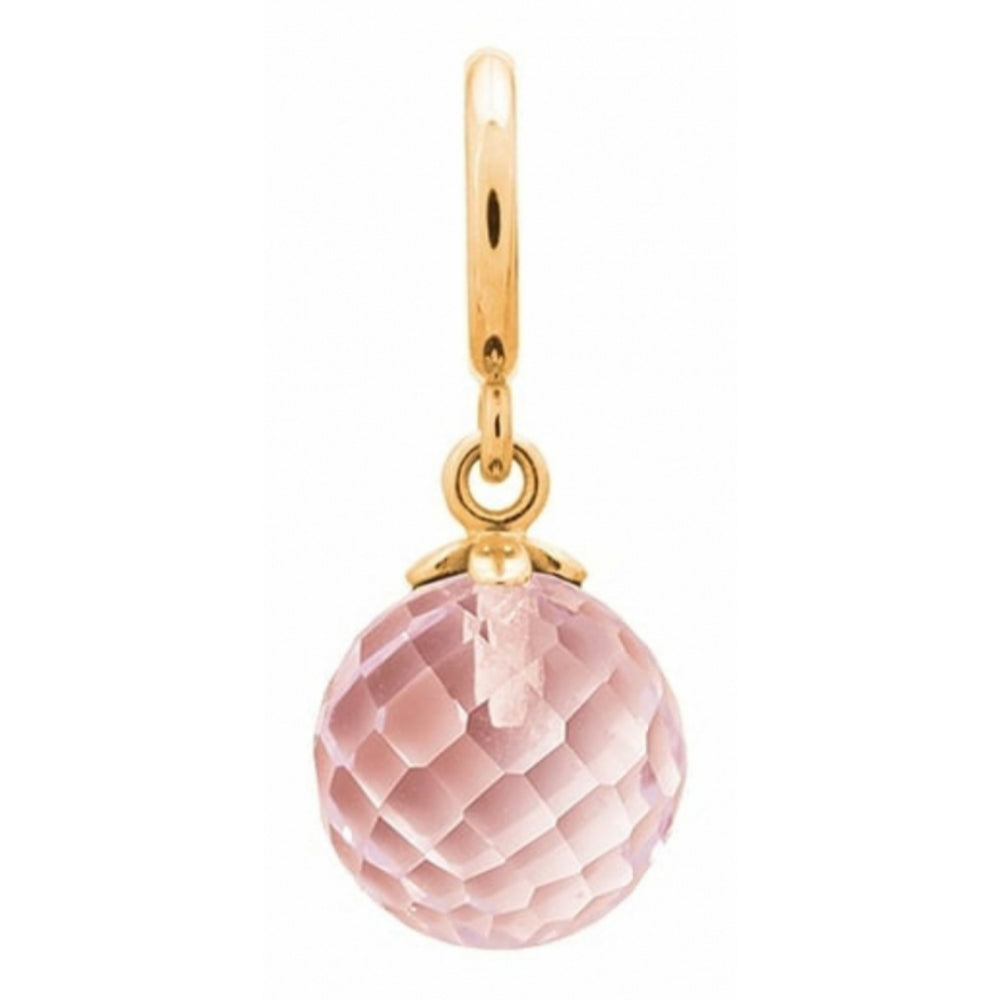 Pink Crystal Ball Pendant Charm