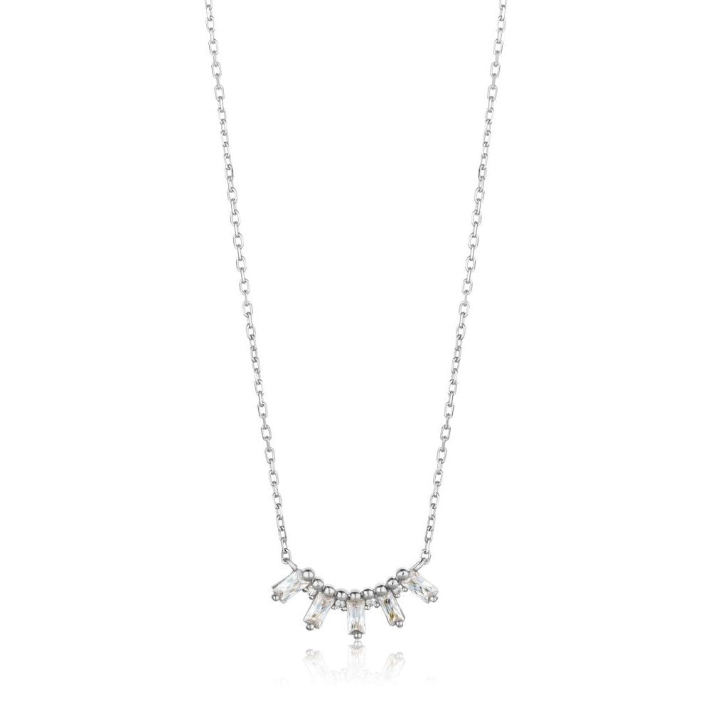 Glow Solid Bar Necklace Silver
