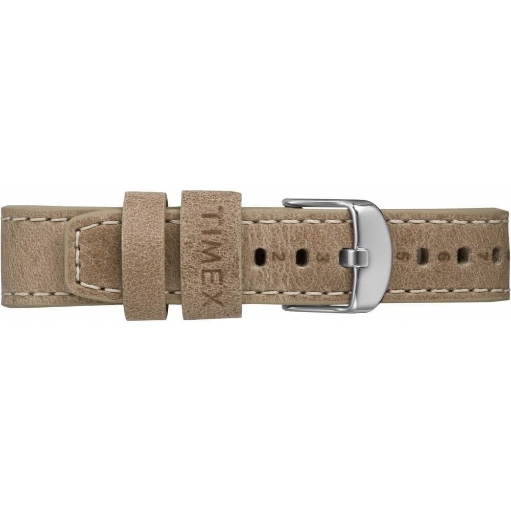 The Waterbury Stainless Steel Case Natural Dial Tan Strap