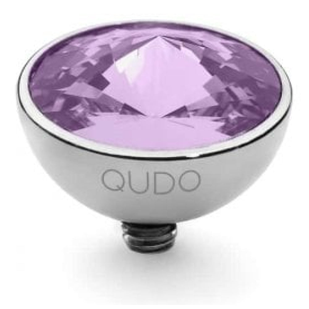 Famosa Silver 11.5mm Bottone Ring Top Violet