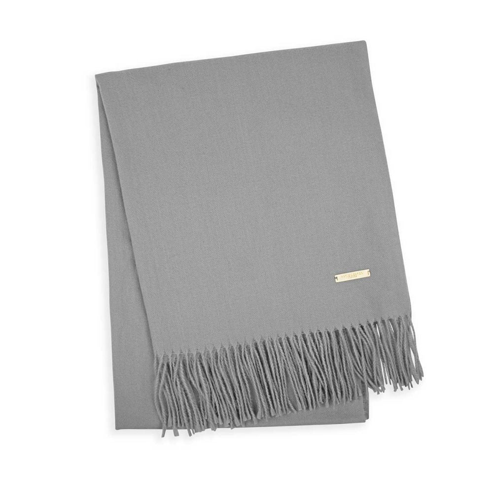 Thick Plain Scarf | Grey