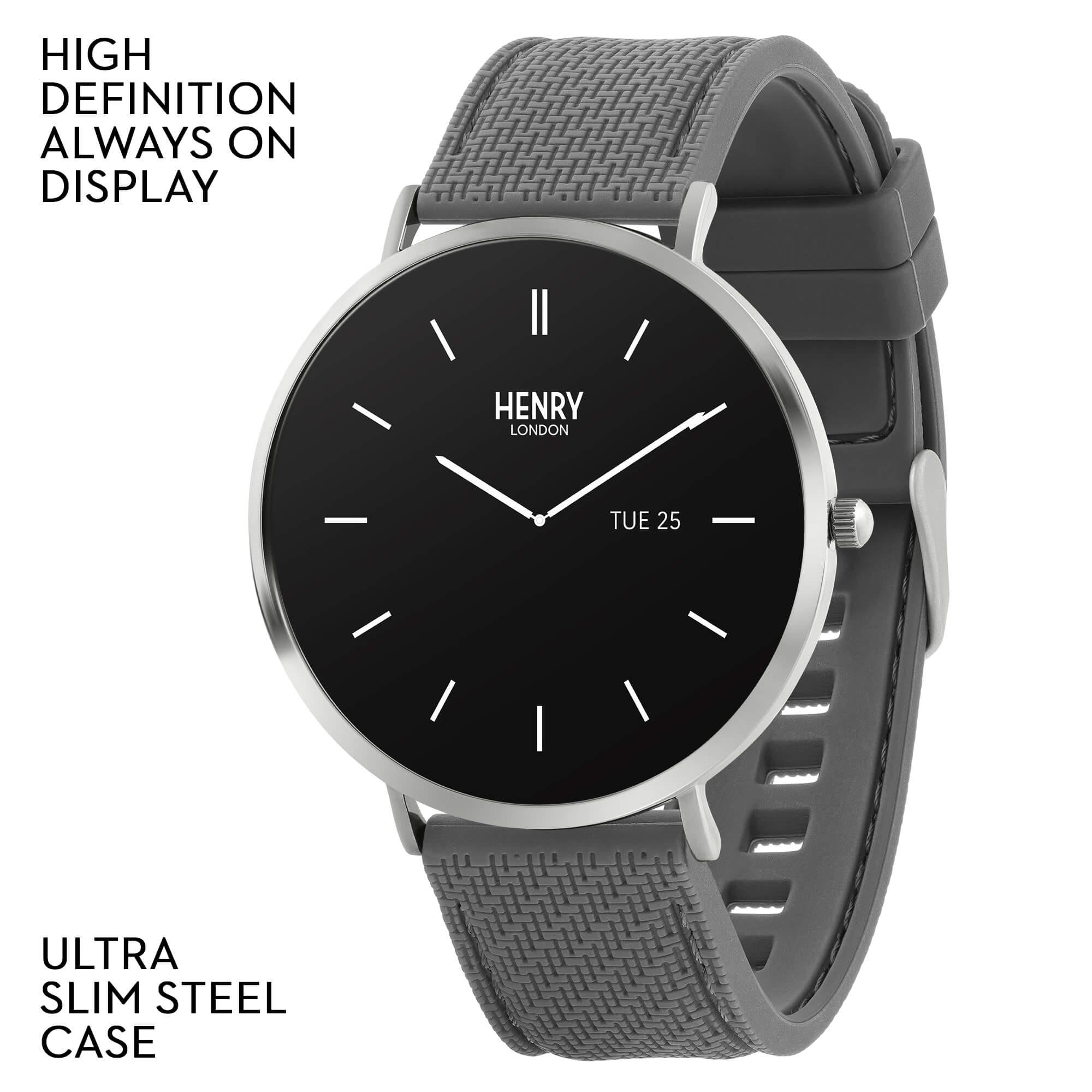 Smart Grey Silicone Strap Watch