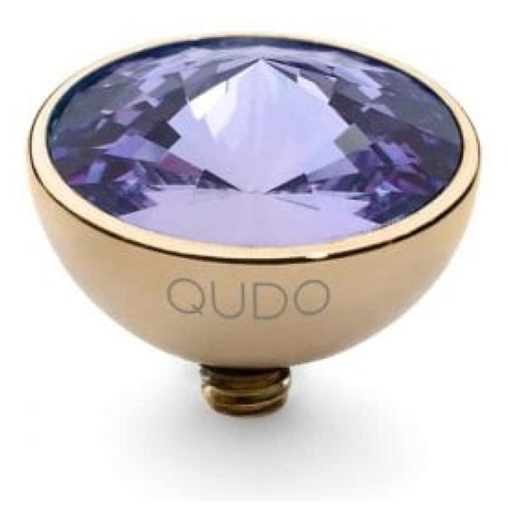 Famosa Gold 11.5mm Bottone Ring Top Tanzanite