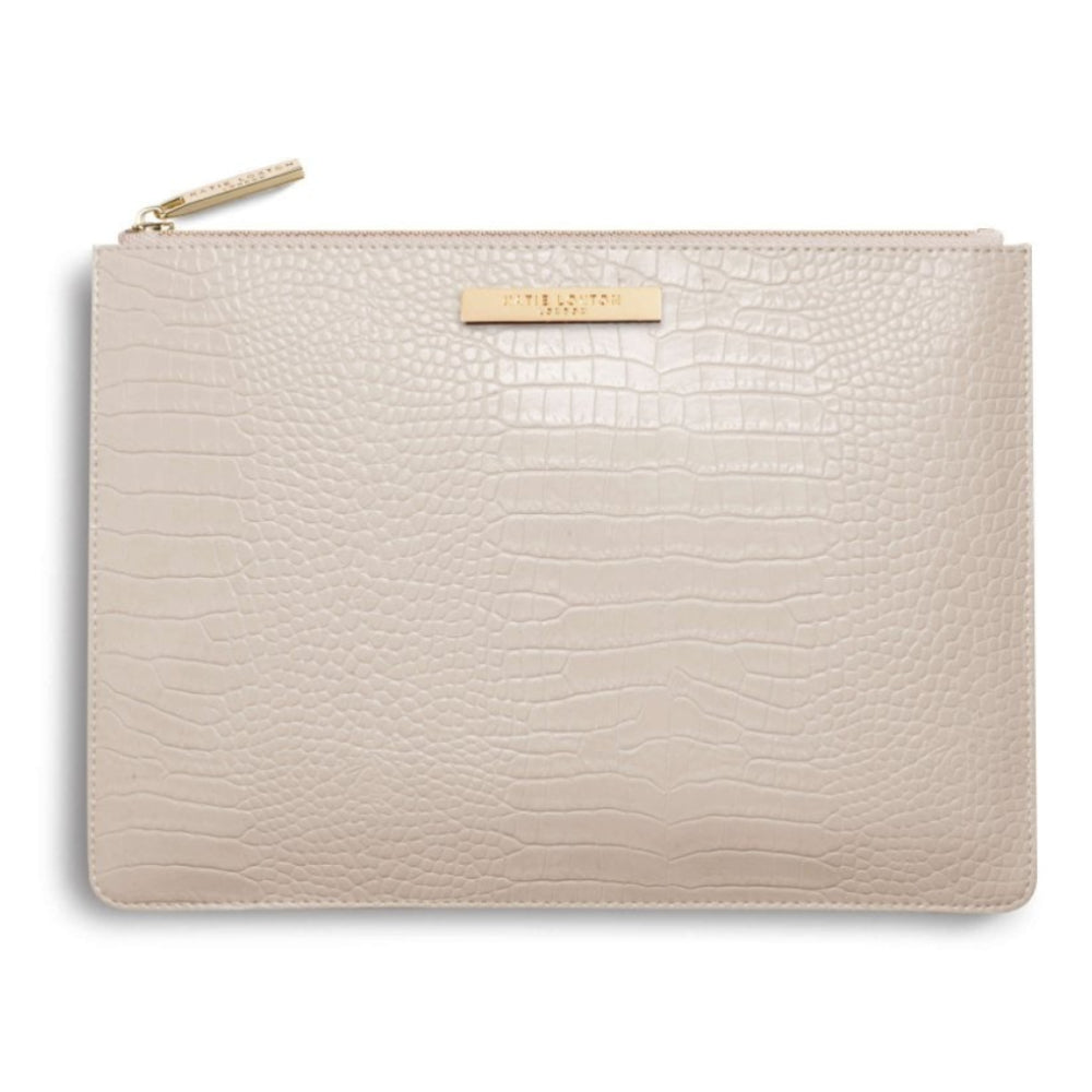 CELINE CROC LUXE CLUTCH - Oyster - 20x29cm