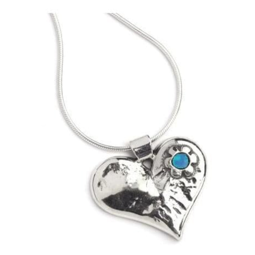 Ladies Handmade Silver Heart Pendant Necklace