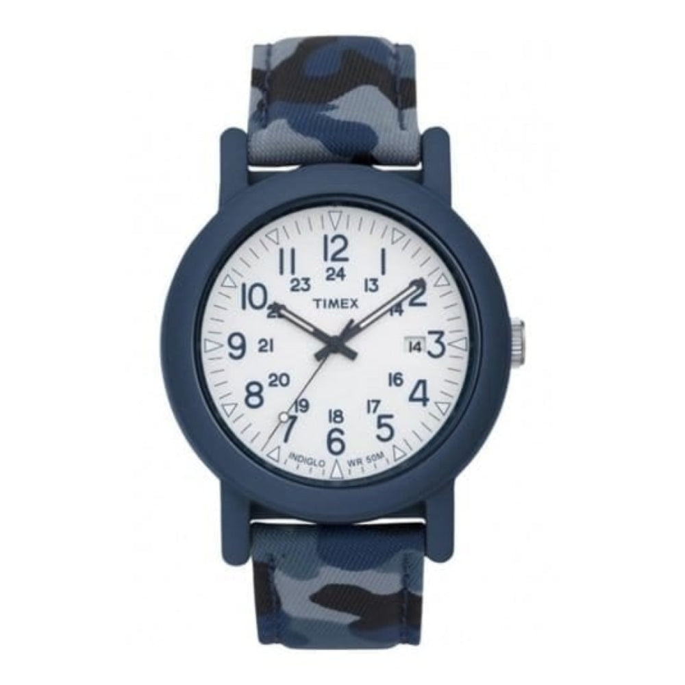 Gents Originals Camper Blue Camouflage Leather Watch