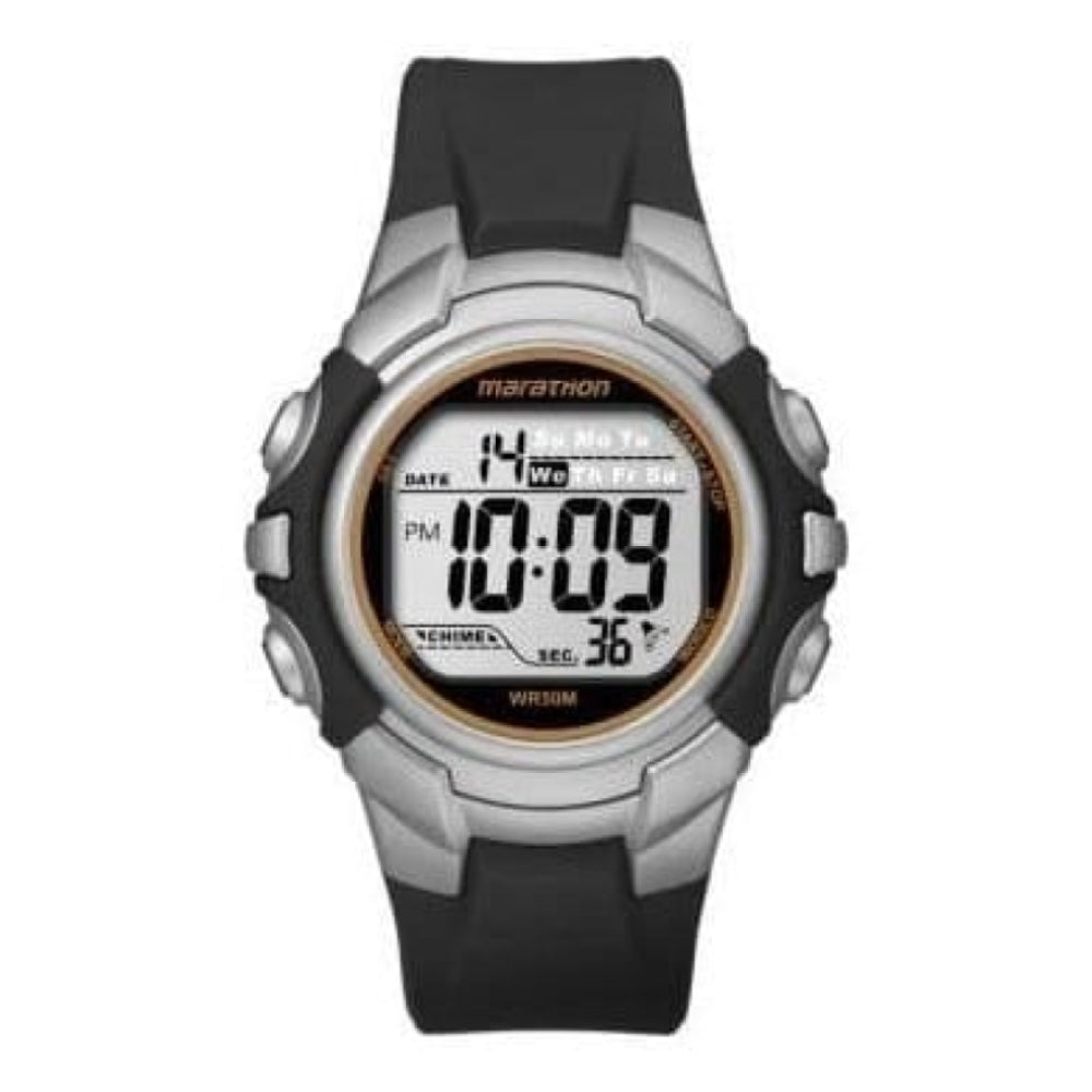Unisex Marathon Black Resin Digital Strap Watch
