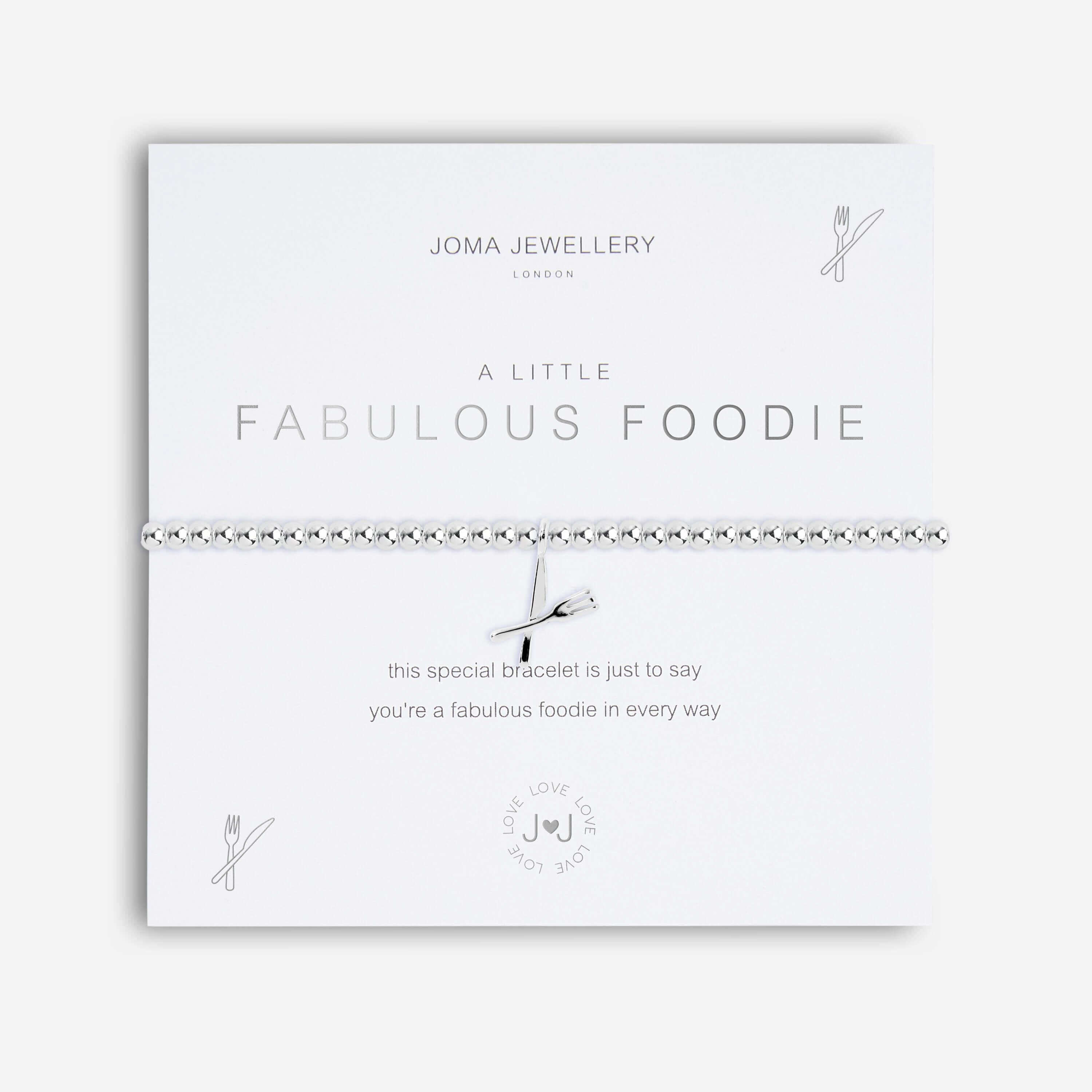 A Little | Fabulous Foodie | Silver | Bracelet | 17.5cm Stretch