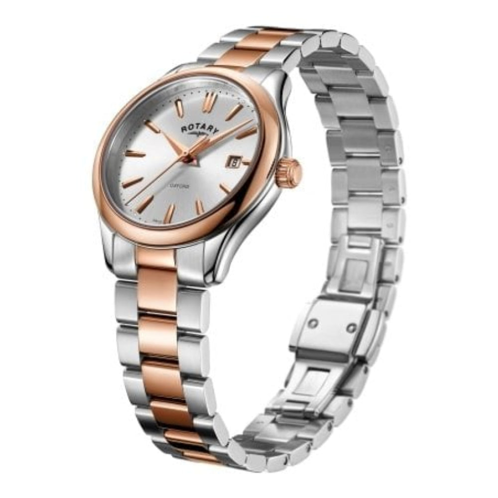 Rotary Two Tone Rose Gold Oxford Ladies