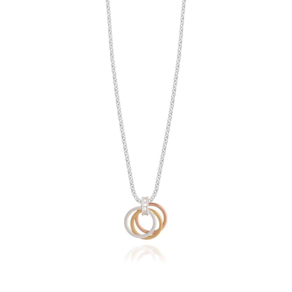 Florence Loop Necklace Silver Rose Gold Necklace