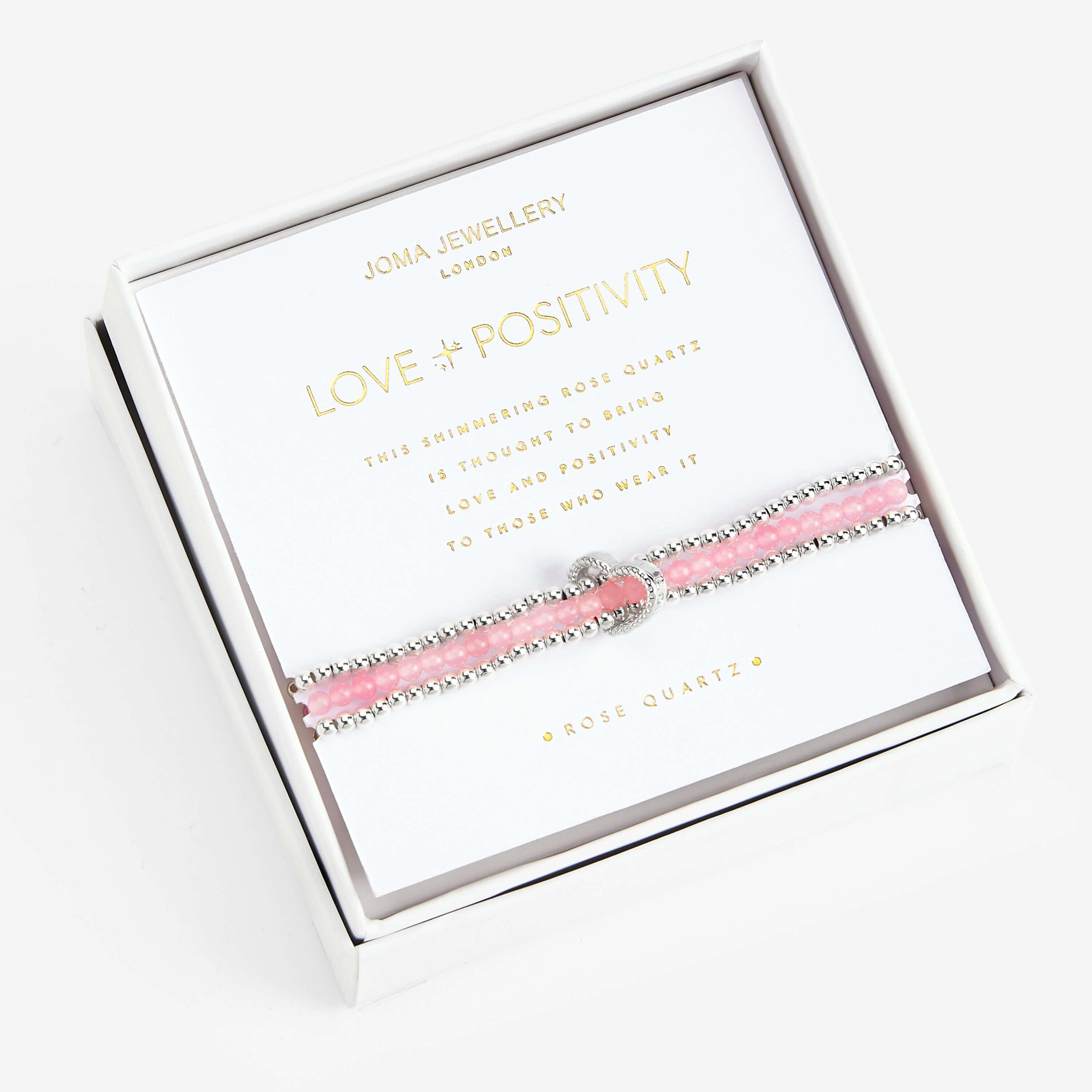Wellness Stones | Silver | Rose Quartz Bracelet | 17.5cm Stretch