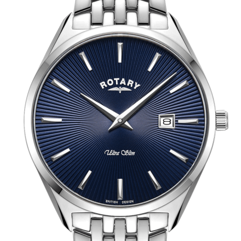 Gents Bracelet Watch Stainless Steel Blue Dial