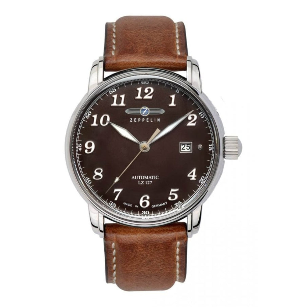 Series LZ127 Graf Zeppelin Brown Strap With Black Dial Men's Watch
