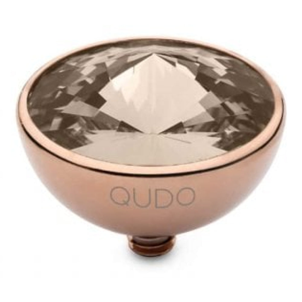 Famosa Rose Gold 13mm Bottone Ring Top Silk