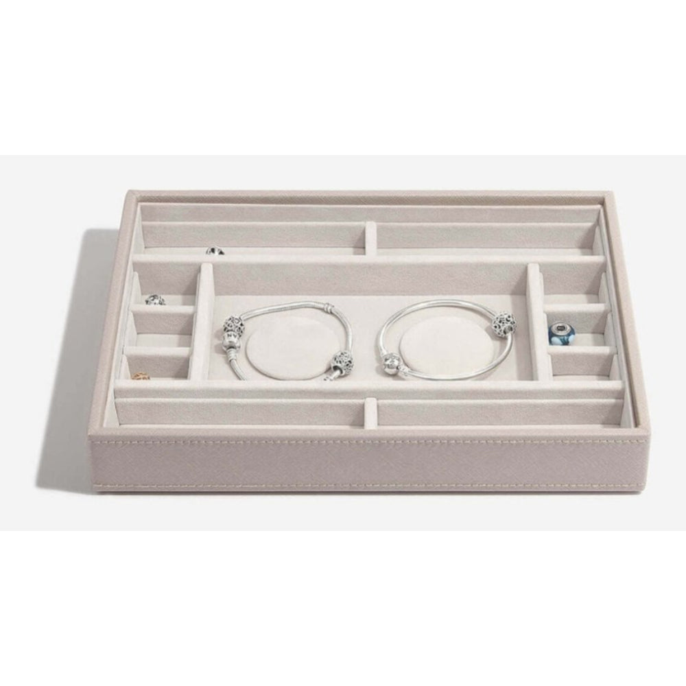Taupe Classic Charm & 2 Padded Bracelet Section Stacker